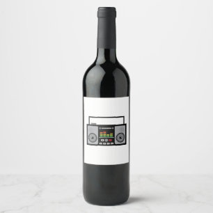 Boombox Vinflaska Etikett