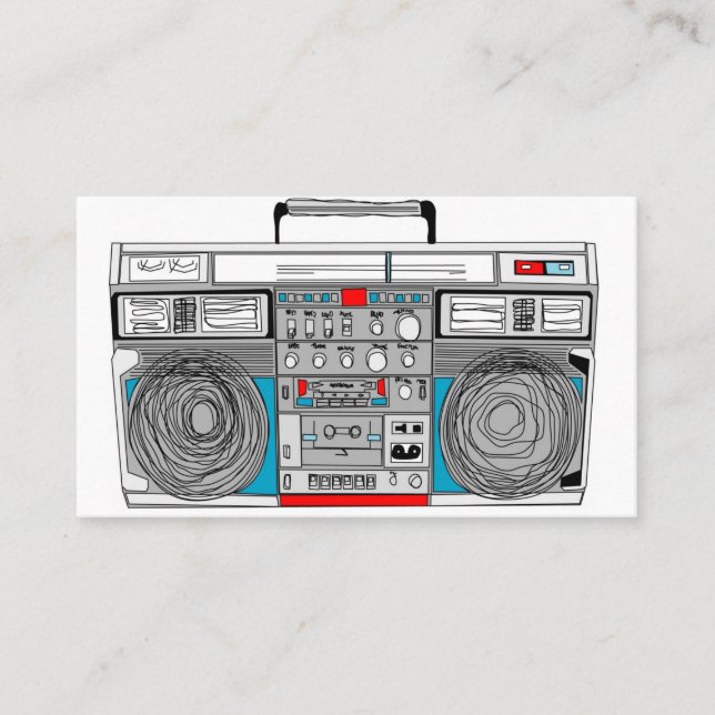 Boombox visitkort (Framsida)
