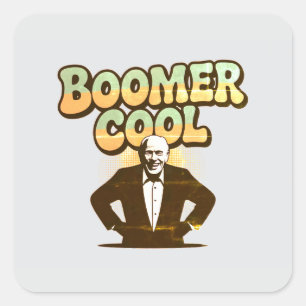 Boomer Coola Fyrkantigt Klistermärke
