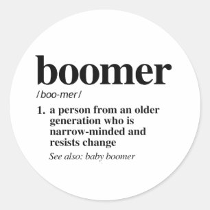 Boomer-definition Runt Klistermärke