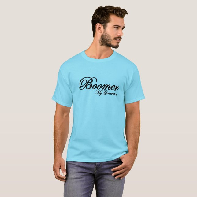Boomer generation blueT-shirt Tee Shirt (Hel framsida)