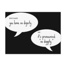 boomera inget skämt om värdighet