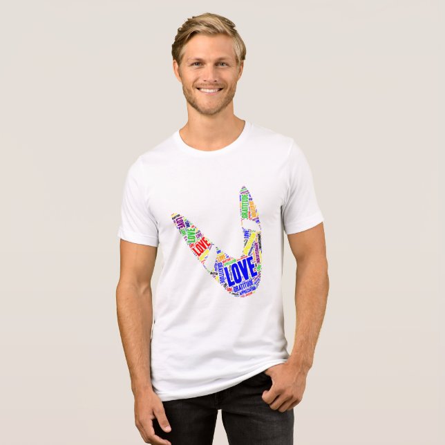 Boomerang Basic Kärlek Gratitude Apprecision T Shirt (Framsida Full)
