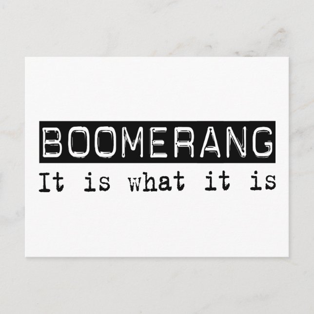 Boomerang det är vykort (Framsida)