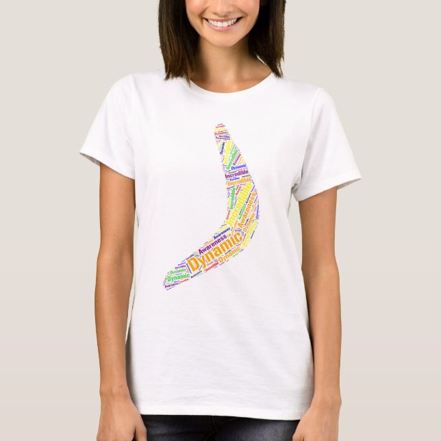 Boomerang Dynamic, Otrovärdig, medvetenhet T Shirt (Framsida)