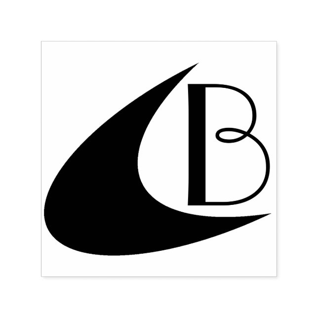 Boomerang & Initial Självfärgande Stämpel (Design)