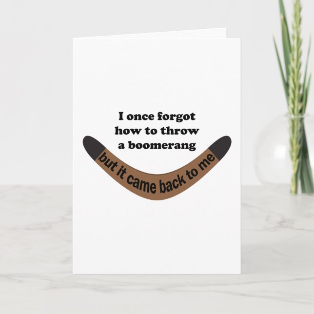 Boomerang Joke Kort (Framsida)