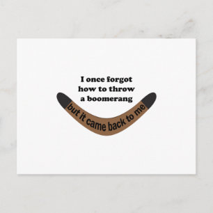 Boomerang Joke Vykort