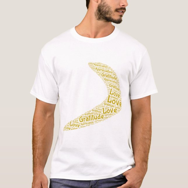 Boomerang Kärlek, tacksamhet, uppskattning T Shirt (Framsida)