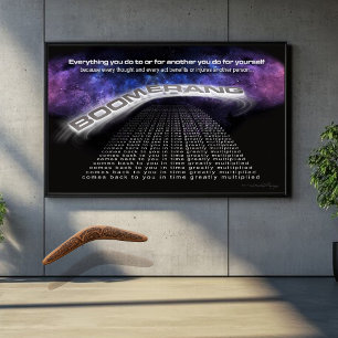 Boomerang Poster - Karma & Energy Reflection Wall