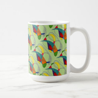 "Boomerangon on Grönt Tiled" Abstract Design Mugg