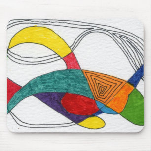 ’Boomerangs’ Abstract Design Mousepad Musmatta
