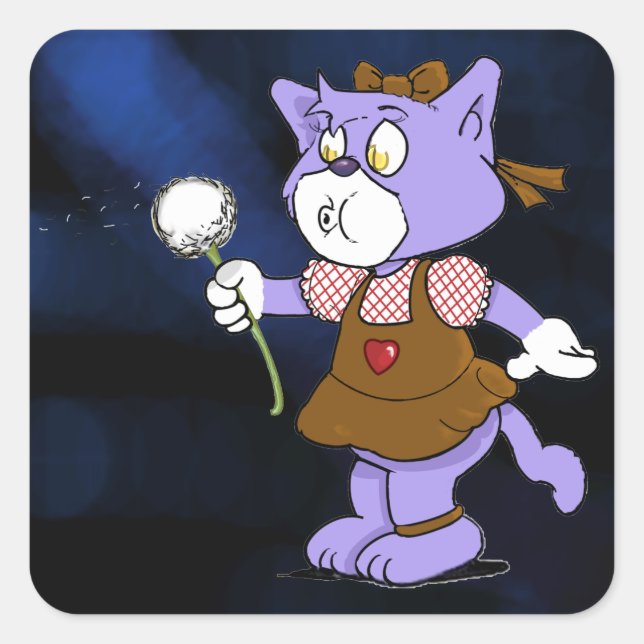 Boomi Cats Fyrkantigt Klistermärke (Framsida)