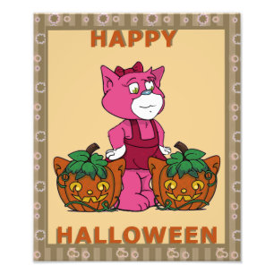 Boomi Cats Kattunge Pumpkins Poster