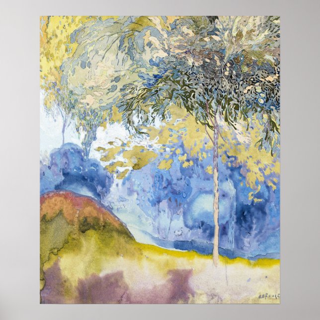 Boomrijk Landschap av George de Feure Poster (Framsidan)