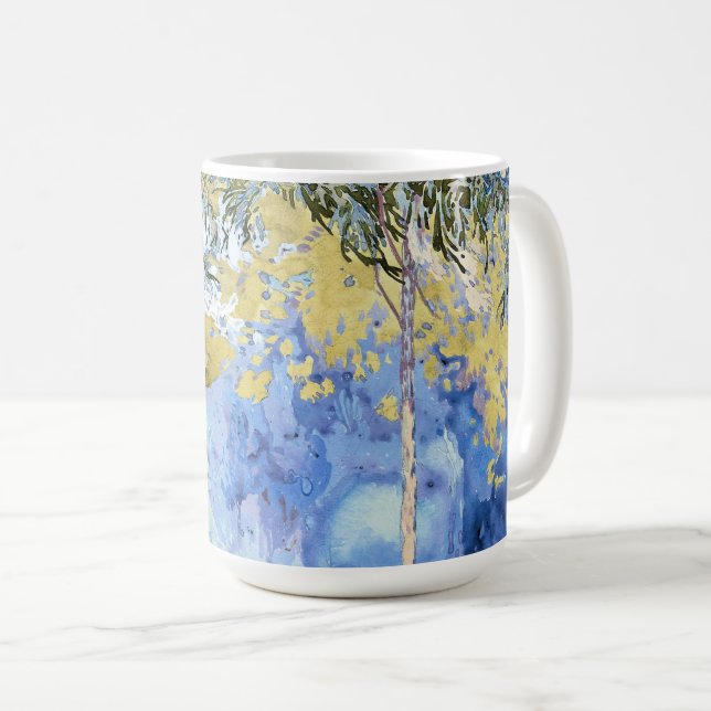 Boomrijk landskap av Georges de Feure Kaffemugg (Framsida höger)
