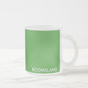 Boomslang grönt färg namn frostad glasmugg