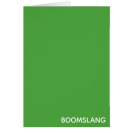 Boomslang grönt färg namn hälsningskort