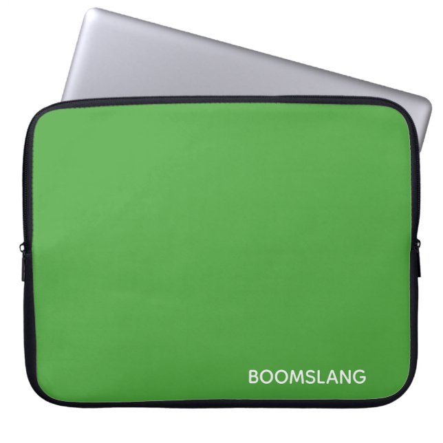 Boomslang grönt färg namn laptop fodral (Framsidan)