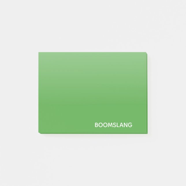 Boomslang grönt färg namn post-it block (Framsida)