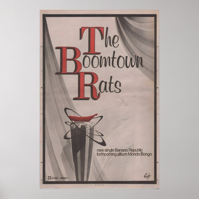 BOOMTOWN RATS Affisch - 1980 org. NME - Banana (Framsidan)