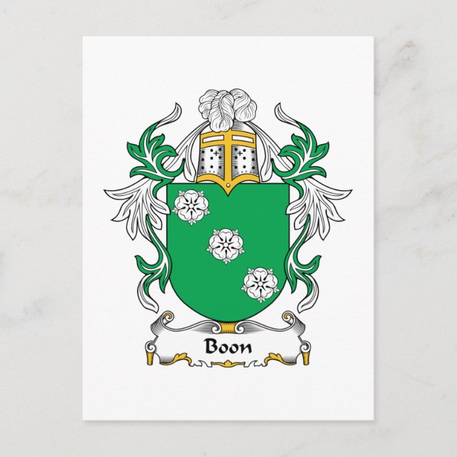 Boon Family Crest Vykort (Framsida)
