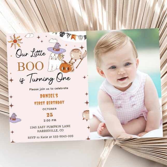 Boon första födelsedag vår lilla boo blir en inbjudningar (Skapare uppladdad)