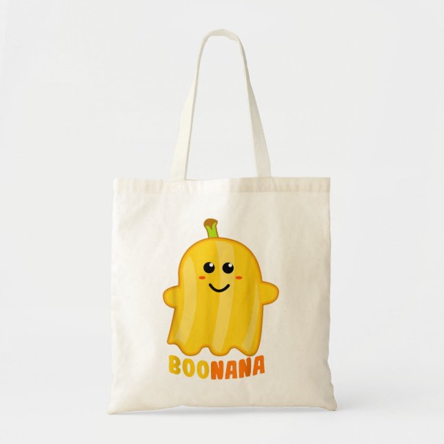 Boonana Banana Ghost Funny Scary Cute Halloween Co Tygkasse (Framsidan)