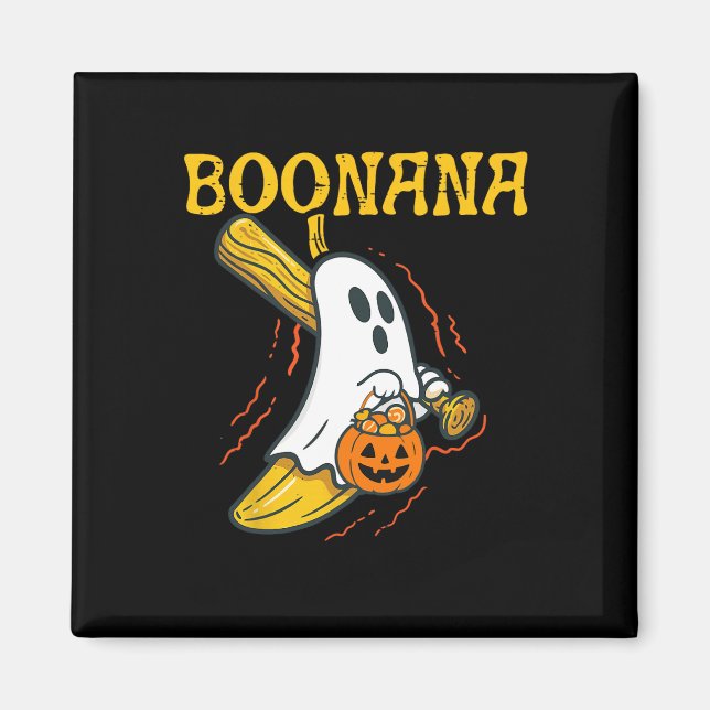 Boonana Cute Ghost Nana Halloween Costume Manar Wo Magnet (Framsidan)