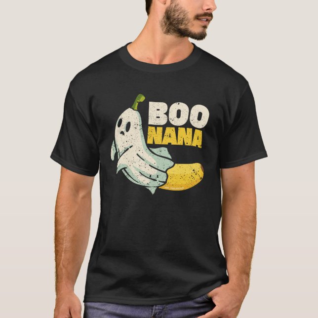 Boonana Cute spökbanan Halloween T Shirt (Framsida)