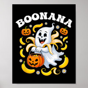 Boonana Funny Ghost Banana Halloween Costume Manar Poster