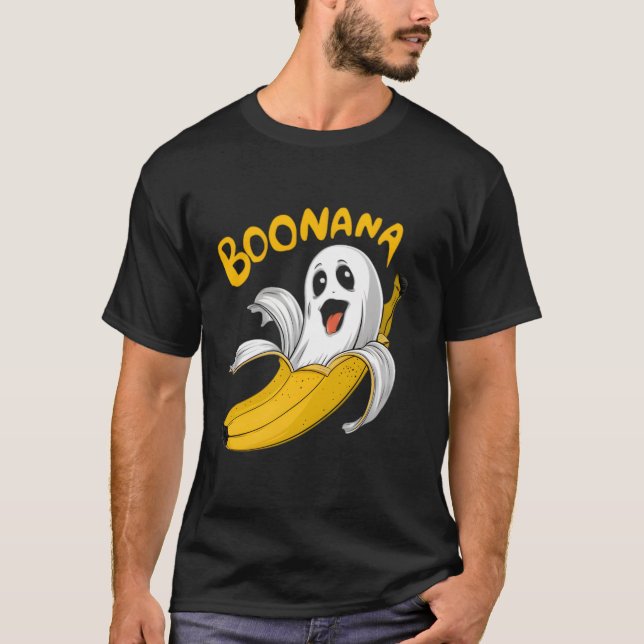 Boonana Ghost Banana Costume Manar Women Kids Hall T Shirt (Framsida)