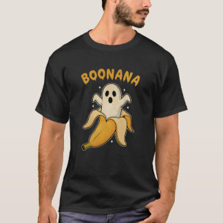 BOONANA Ghost i en Banana Funny Halloween Pun T Shirt