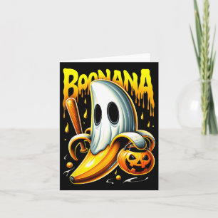 Boonana Ghost Nana Funny Halloween Costume Art Kort