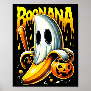 Boonana Ghost Nana Funny Halloween Costume Art Poster