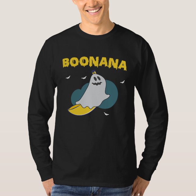 Boonana Scary Halloween Ghost Banana Costume T Shirt (Framsida)