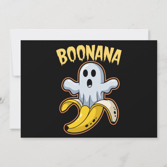Boonana Söt Spökbanan Halloween Inbjudningar (Framsida)