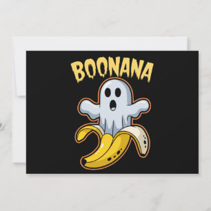 Boonana Söt Spökbanan Halloween Inbjudningar