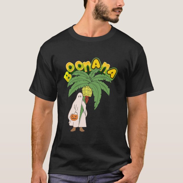Boonana Spooky Banana Ghost Halloween-skjorta T Shirt (Framsida)