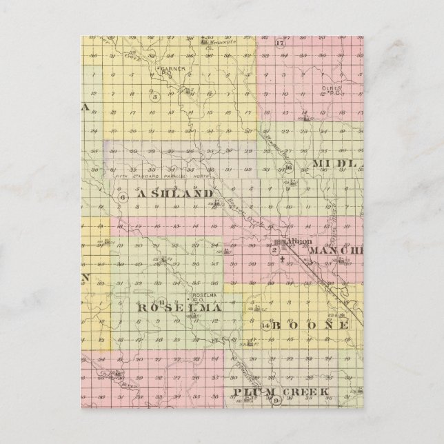 Boone County, Nebraska Vykort (Framsida)