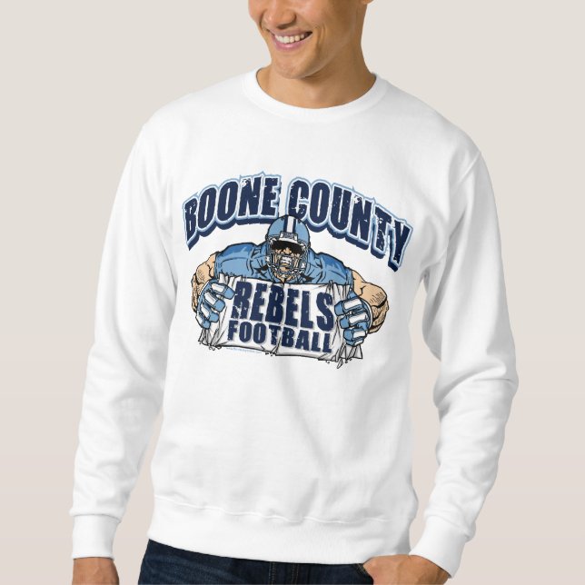 Boone County Rebels Football Sweatshirt (Framsida)