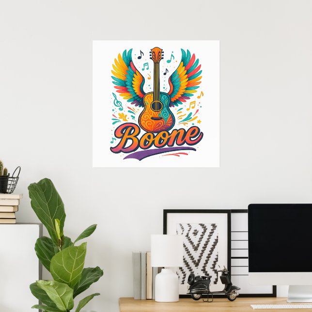 Boone Gitarr Poster (Hemmakontoret)