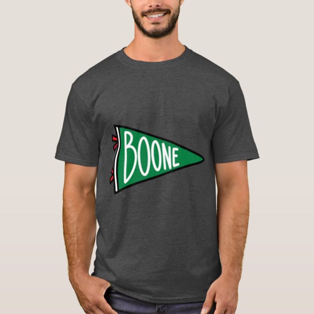 Boone Iowa Flagga T Shirt (Framsida)