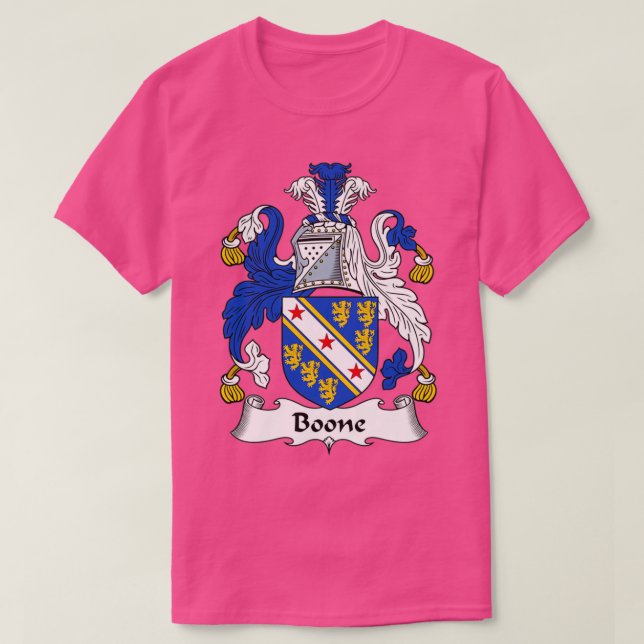 Boone Jackar Arm Family Crest T Shirt (Design framsida)