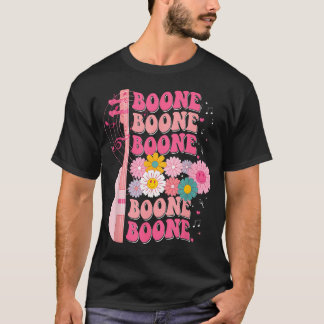 Boone Musikälskare Retro Groovy Blommiga Vibration T Shirt