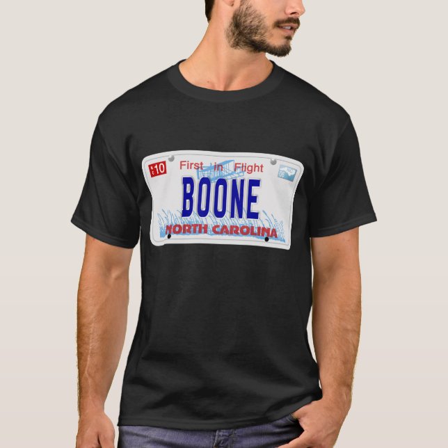 Boone NC pläterar Tee Shirt (Framsida)