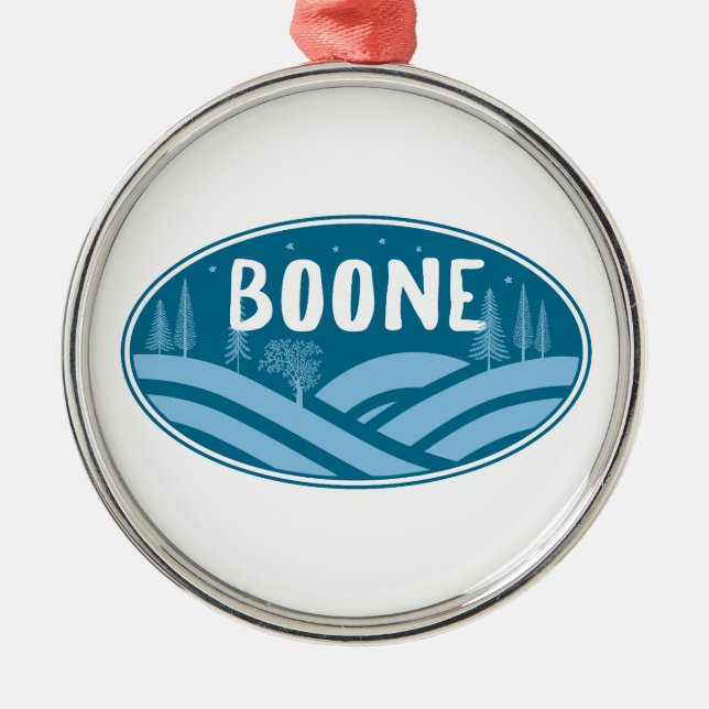Boone North Carolina Friluftsliv Julgransprydnad Metall (Framsidan)