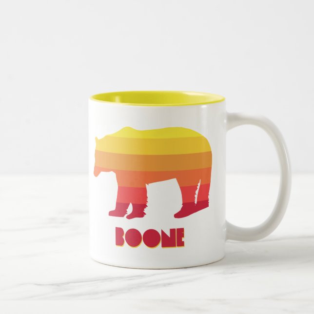 Boone North Carolina Rainbow Bear Två-Tonad Mugg (Höger)