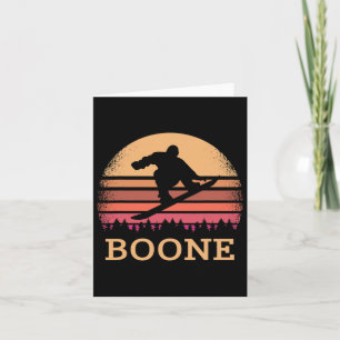 Boone North Carolina Snowboarding Outdoor Vintage Kort