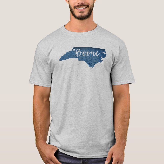 Boone North Carolina Wood Grain T Shirt (Framsida)